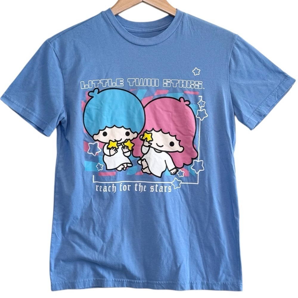 Little Twin Star T-shirt Authentic Genuine Blue Size Small Reach For The Stars